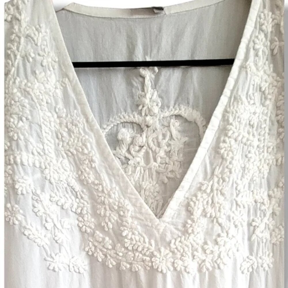 New Matta NY White Kalim Hearts Kaftan - Picture 6 of 7